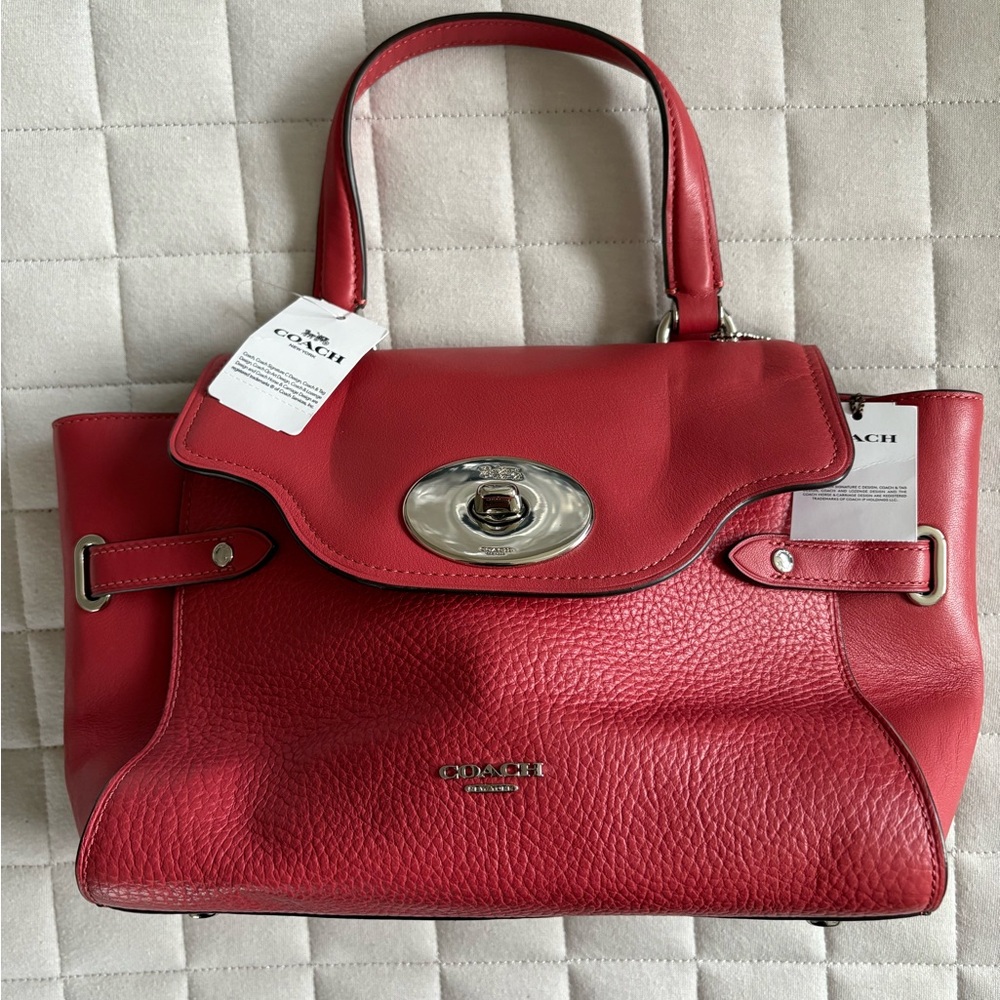Coach Red Leather Women's Bag